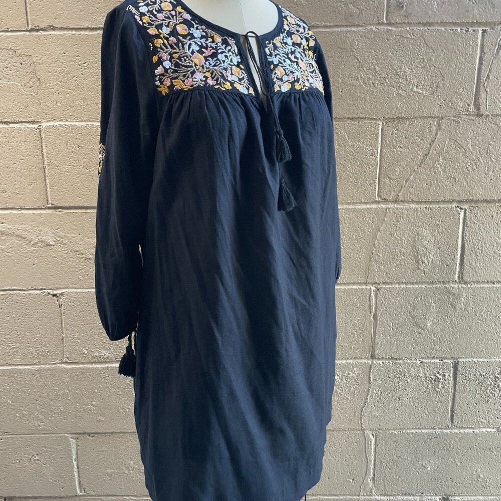 Madewell Floral Embroidered Boho Mini Dress